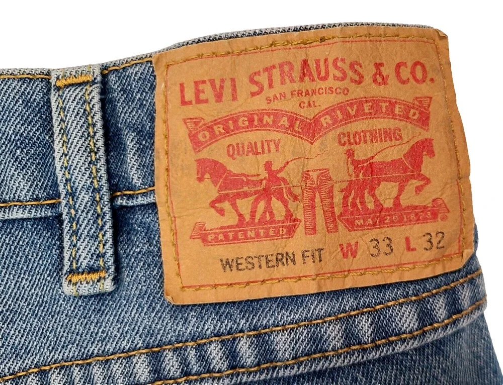 Levi Strauss Men's Western Fit Blue Jeans W33 L32